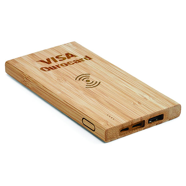 PowerBank em Bambu Personalizado