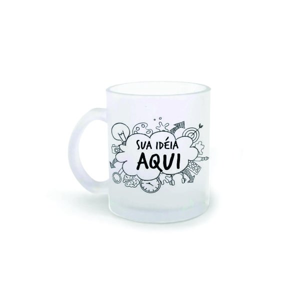 Caneca de vidro personalizada