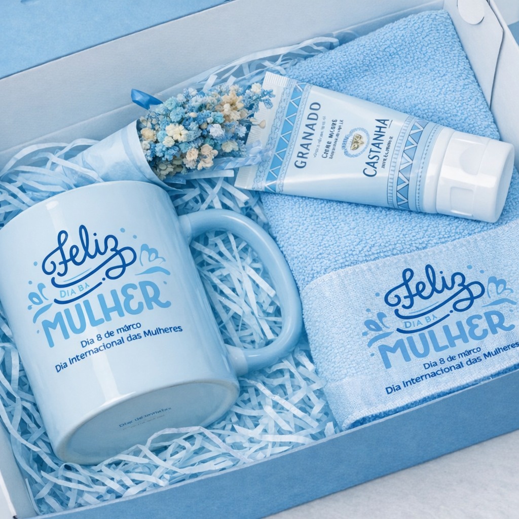 Kit Dia das Mulheres Bem-Estar Azul