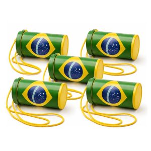 Apito Corneta Vuvuzela Verde Amarela Copa para Brindes