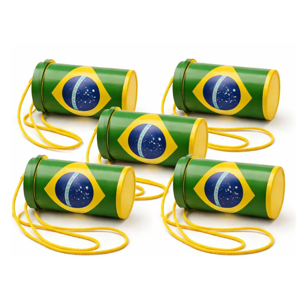 Apito Corneta Vuvuzela Verde Amarela Copa para Brindes